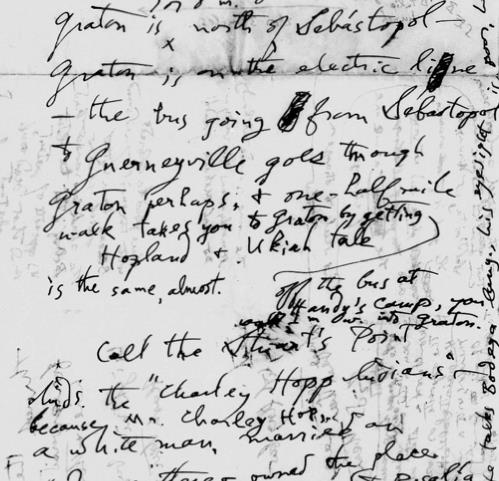 John Peabody Harrington's notes on Coast Miwok, 1939